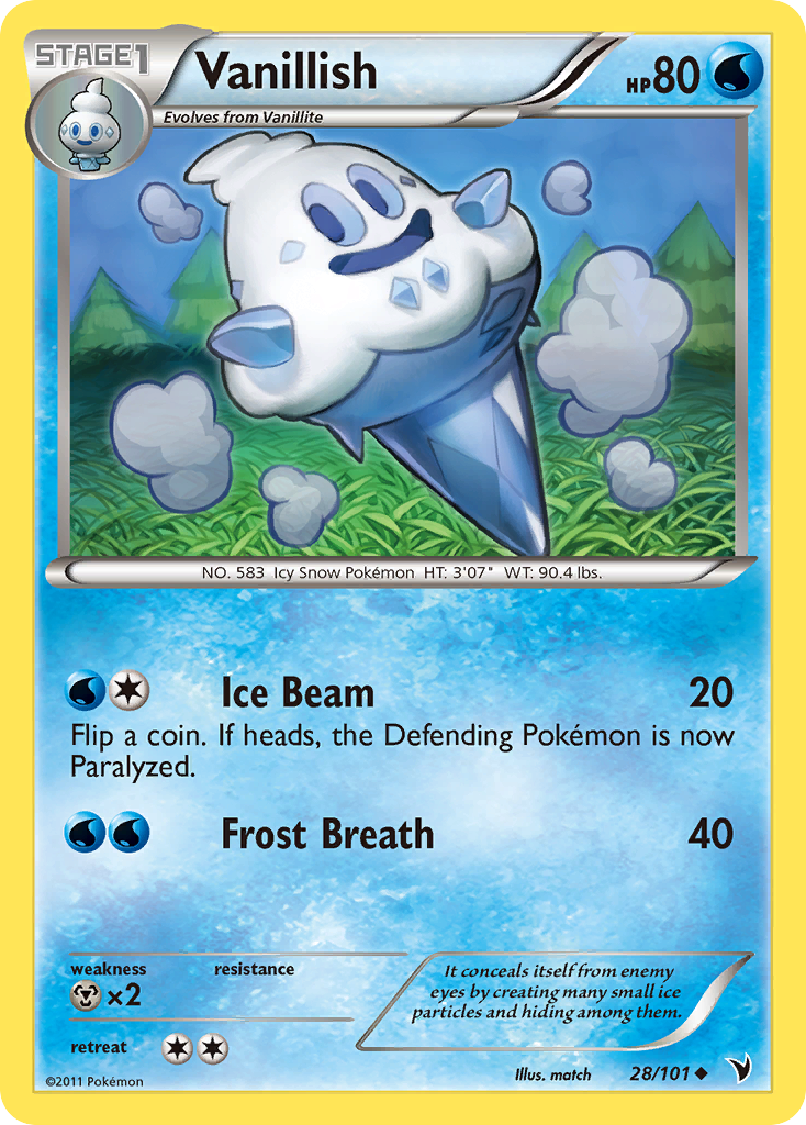 Vanillish (28/101) [Black & White: Noble Victories] | Game Haven TX