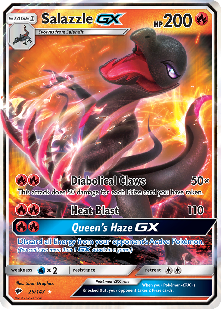 Salazzle GX (25/147) [Sun & Moon: Burning Shadows] | Game Haven TX