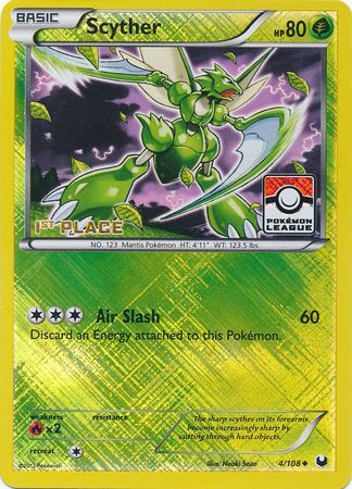 Scyther (4/108) (League Promo 1st Place) [Black & White: Dark Explorers] | Game Haven TX