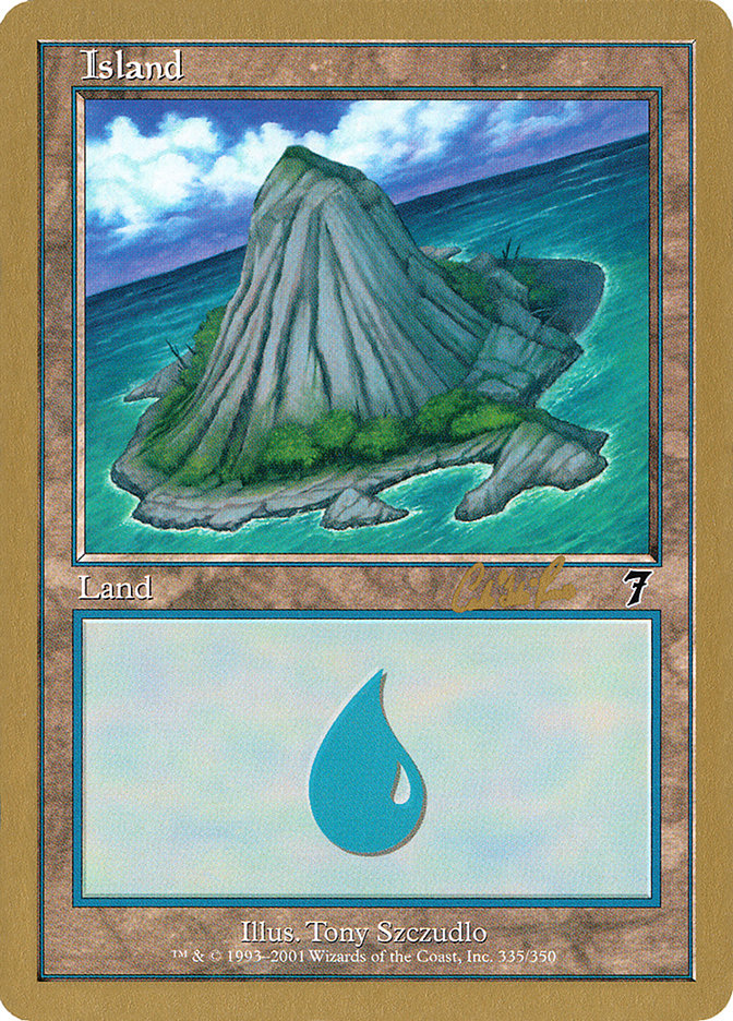 Island (cr335b) (Carlos Romao) [World Championship Decks 2002] | Game Haven TX