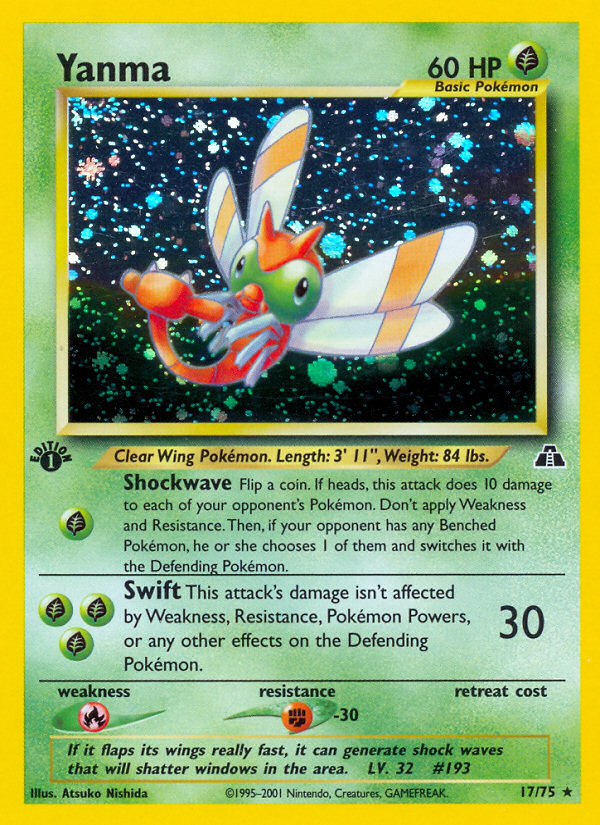 Yanma (17/75) [Neo Discovery 1st Edition] | Game Haven TX