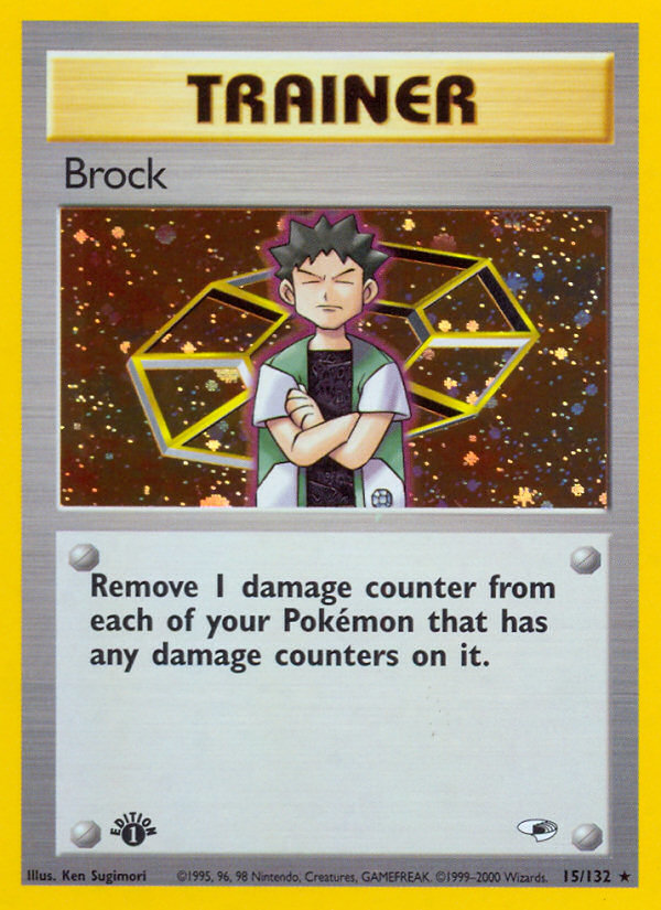 Brock (15/132) [Gym Heroes 1st Edition] | Game Haven TX