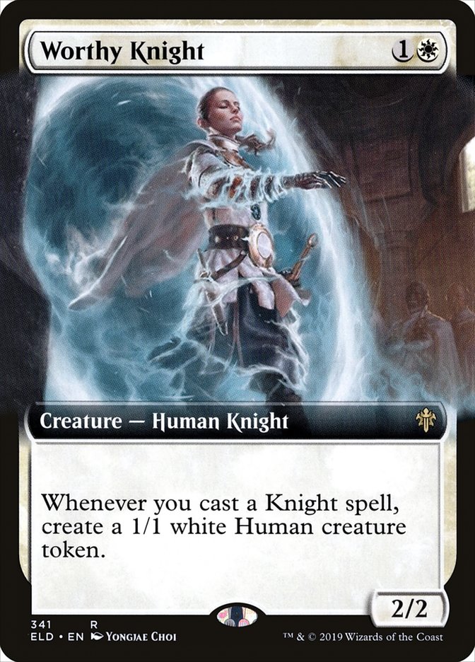 Worthy Knight (Extended Art) [Throne of Eldraine] | Game Haven TX