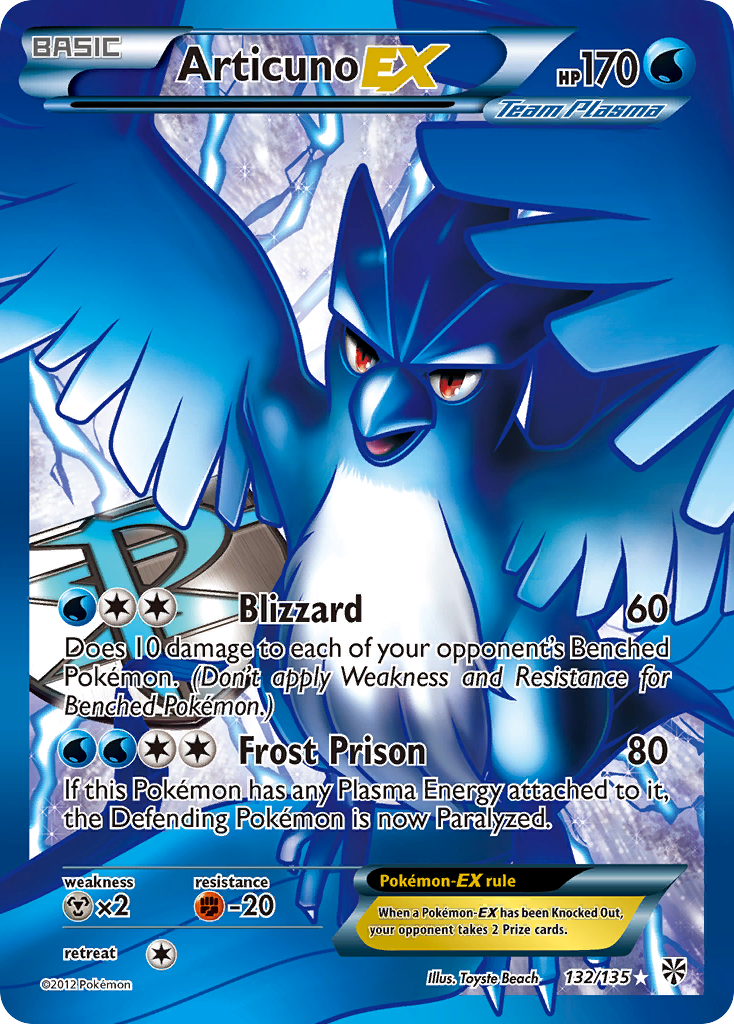 Articuno EX (132/135) [Black & White: Plasma Storm] | Game Haven TX
