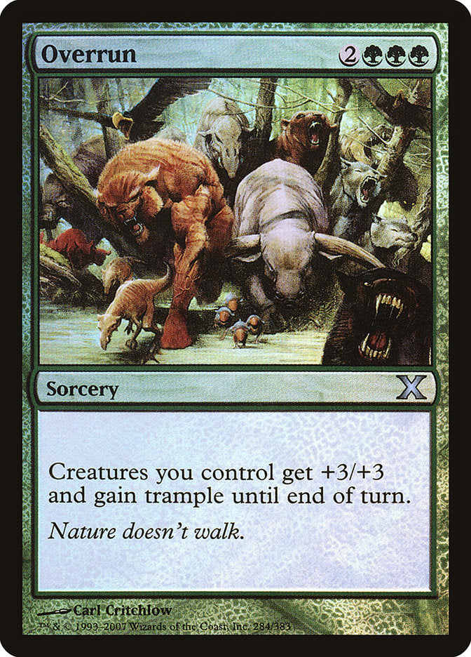 Overrun (Premium Foil) [Tenth Edition] | Game Haven TX