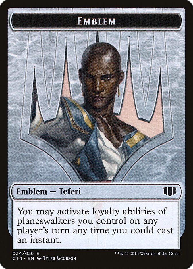 Teferi, Temporal Archmage Emblem // Zombie (011/036) Double-sided Token [Commander 2014 Tokens] | Game Haven TX