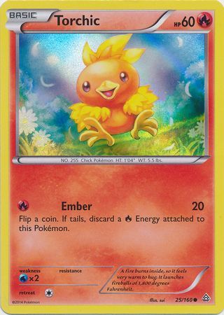 Torchic (25/160) (Sheen Holo) [XY: Primal Clash] | Game Haven TX