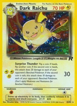 Dark Raichu (83/82) [Team Rocket Unlimited] | Game Haven TX