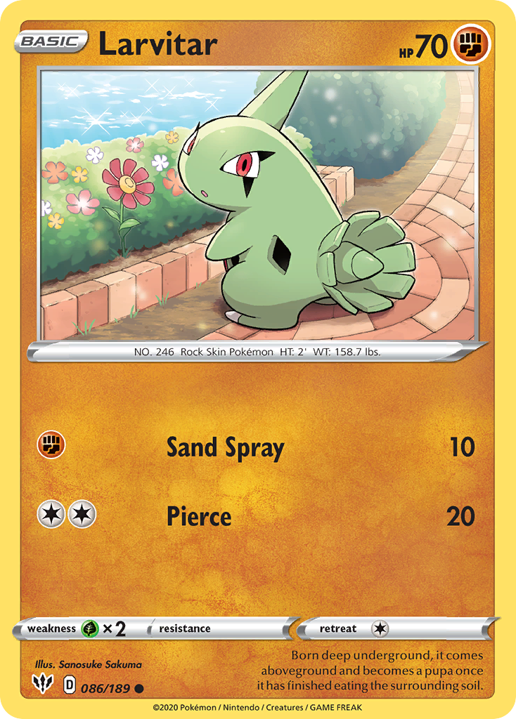 Larvitar (086/189) [Sword & Shield: Darkness Ablaze] | Game Haven TX
