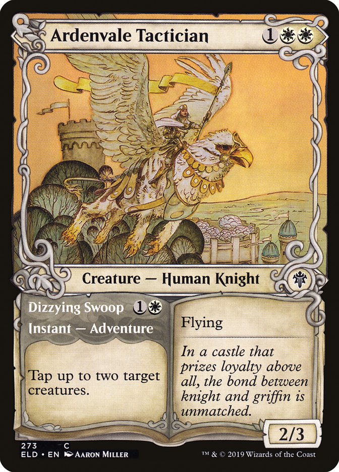 Ardenvale Tactician // Dizzying Swoop (Showcase) [Throne of Eldraine] | Game Haven TX