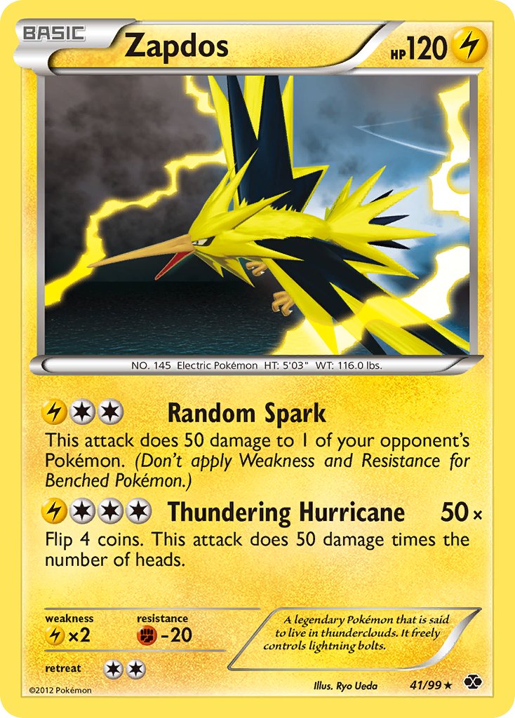 Zapdos (41/99) (Blister Exclusive) [Black & White: Next Destinies] | Game Haven TX