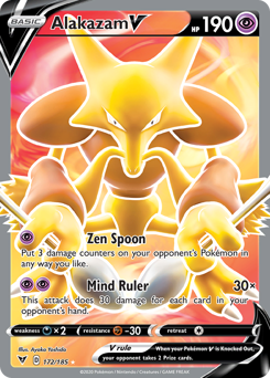 Alakazam V (172/185) [Sword & Shield: Vivid Voltage] | Game Haven TX