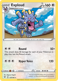Exploud (137/185) [Sword & Shield: Vivid Voltage] | Game Haven TX