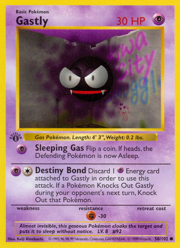 Gastly (50/102) (Shadowless) [Base Set 1st Edition] | Game Haven TX