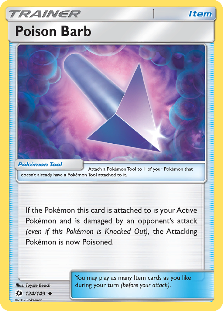 Poison Barb (124/149) [Sun & Moon: Base Set] | Game Haven TX