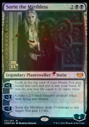 Sorin the Mirthless [Innistrad: Crimson Vow Prerelease Promos] | Game Haven TX