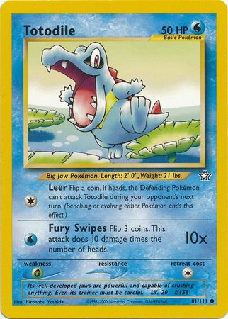 Totodile (81/111) [Neo Genesis Unlimited] | Game Haven TX