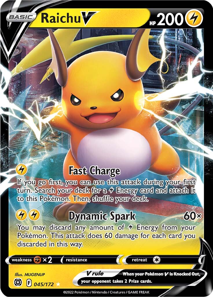 Raichu V (045/172) [Sword & Shield: Brilliant Stars] | Game Haven TX