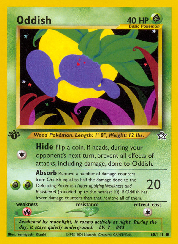Oddish (68/111) [Neo Genesis 1st Edition] | Game Haven TX