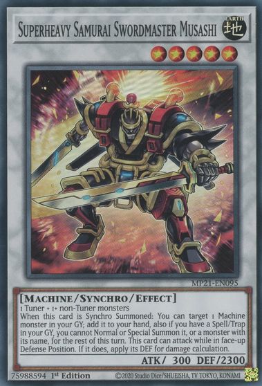 Superheavy Samurai Swordmaster Musashi [MP21-EN095] Super Rare | Game Haven TX