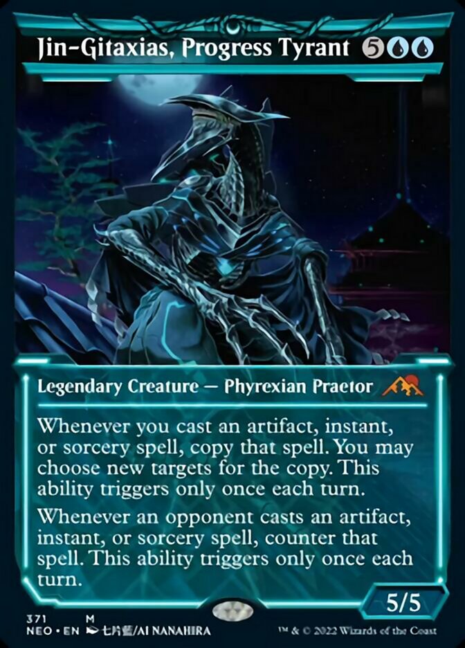 Jin-Gitaxias, Progress Tyrant (Showcase Soft Glow) [Kamigawa: Neon Dynasty] | Game Haven TX
