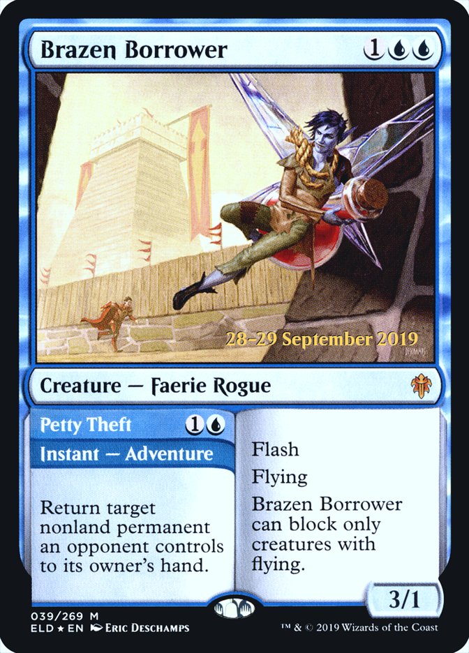 Brazen Borrower // Petty Theft [Throne of Eldraine Promos] | Game Haven TX