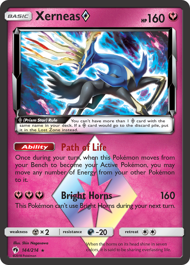 Xerneas (144/214) (Prism Star) [Sun & Moon: Lost Thunder] | Game Haven TX