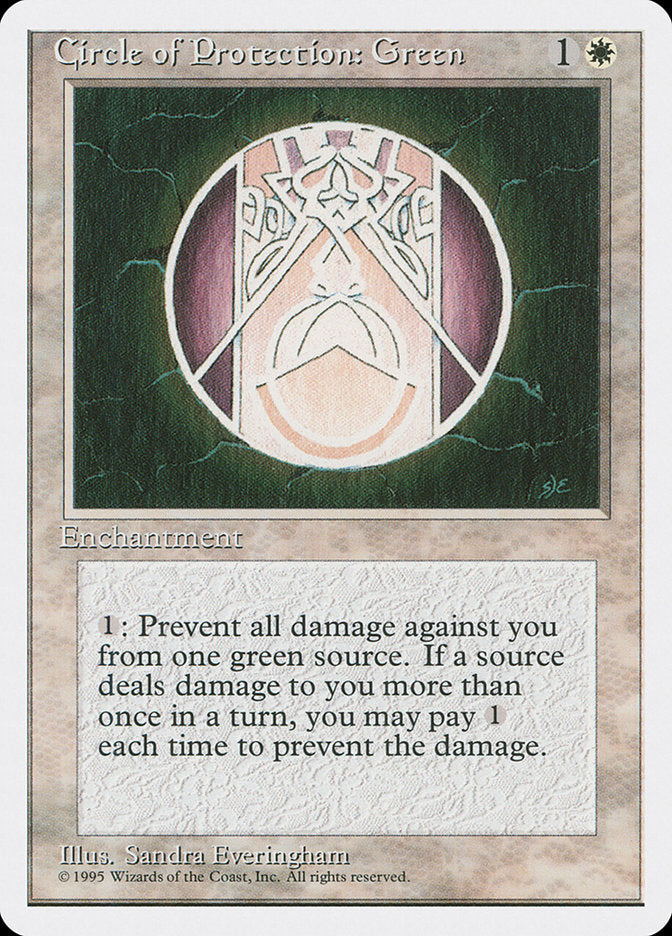 Circle of Protection: Green [Fourth Edition] | Game Haven TX
