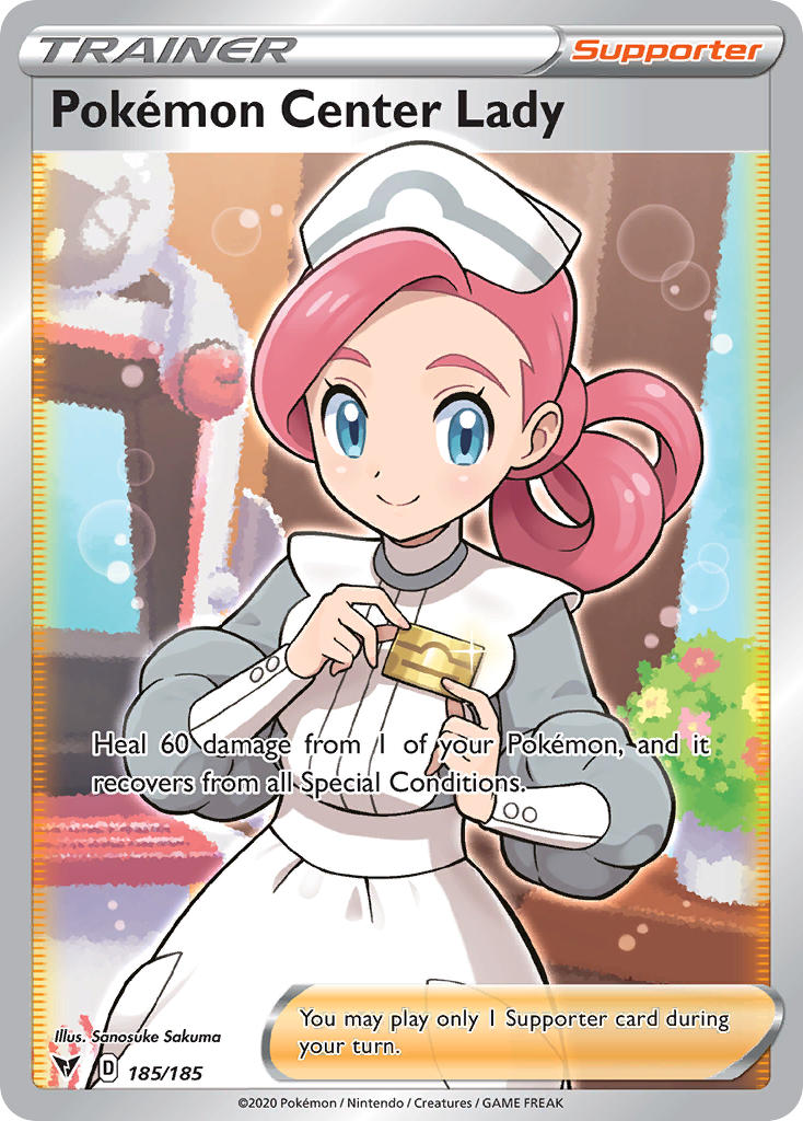 Pokemon Center Lady (185/185) [Sword & Shield: Vivid Voltage] | Game Haven TX