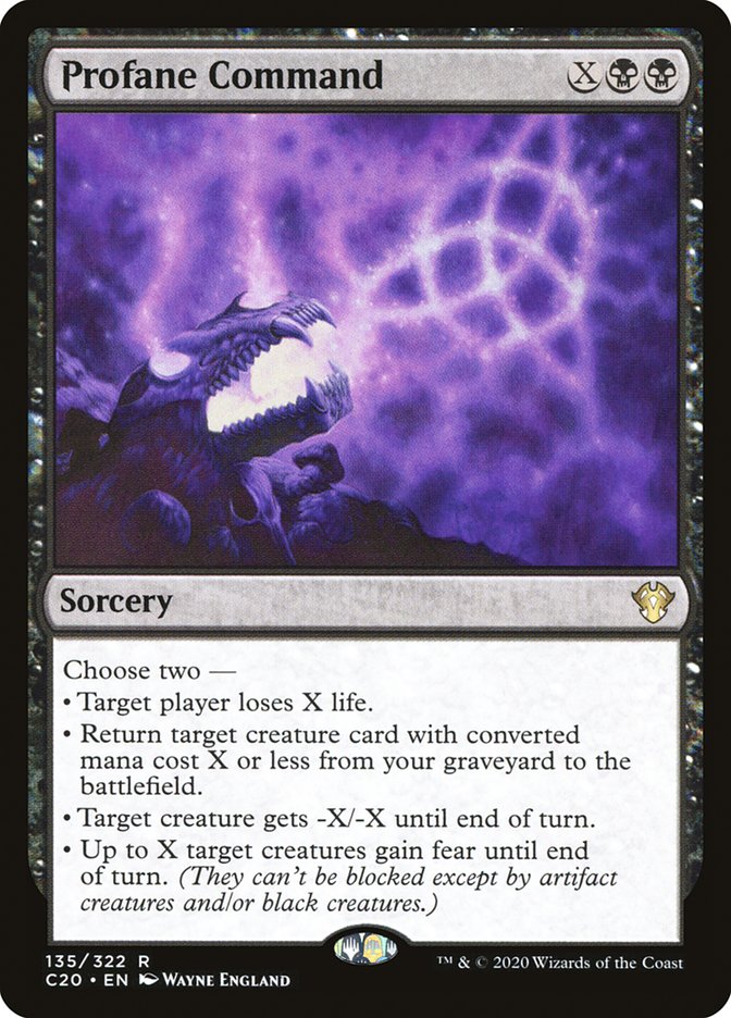 Profane Command [Commander 2020] | Game Haven TX