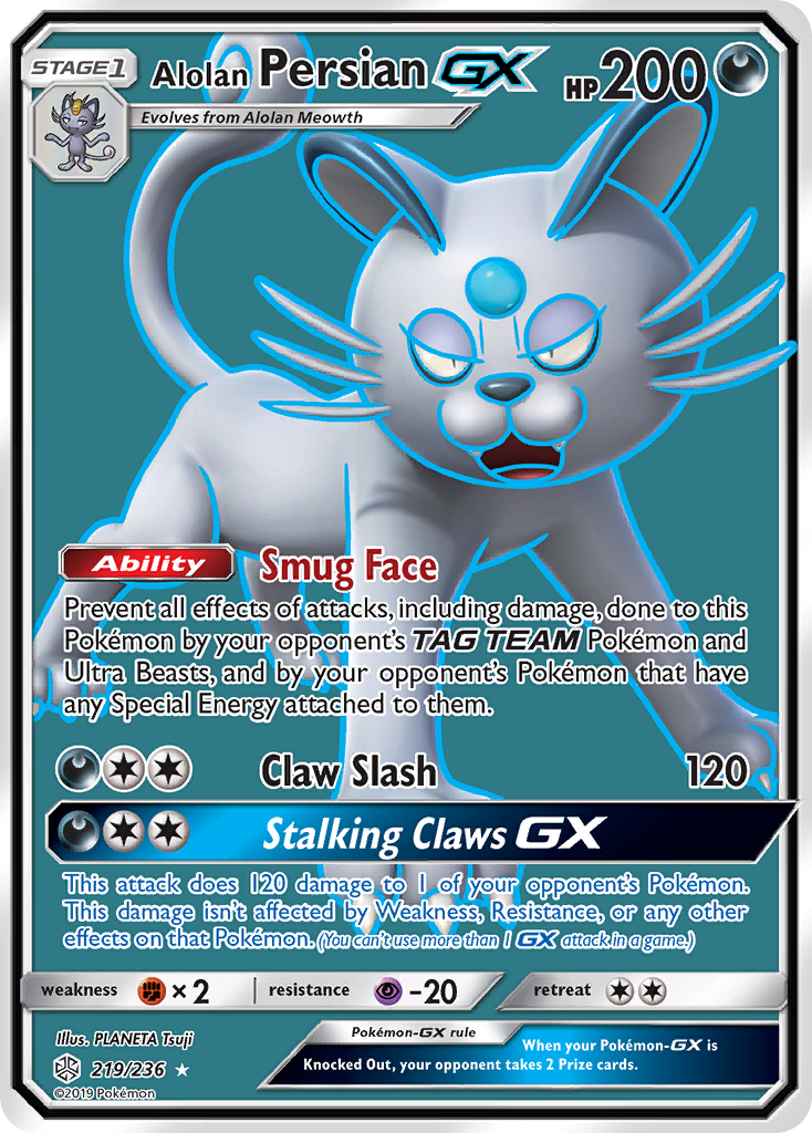 Alolan Persian GX (219/236) [Sun & Moon: Cosmic Eclipse] | Game Haven TX
