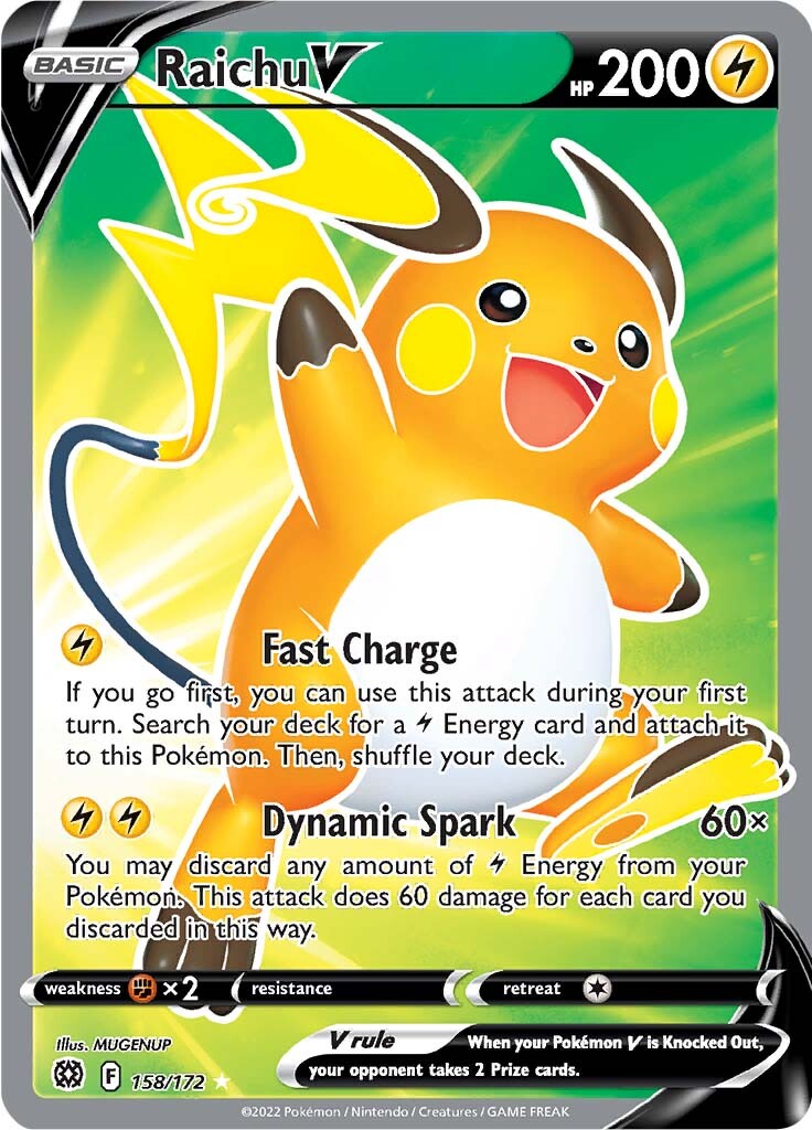 Raichu V (158/172) [Sword & Shield: Brilliant Stars] | Game Haven TX