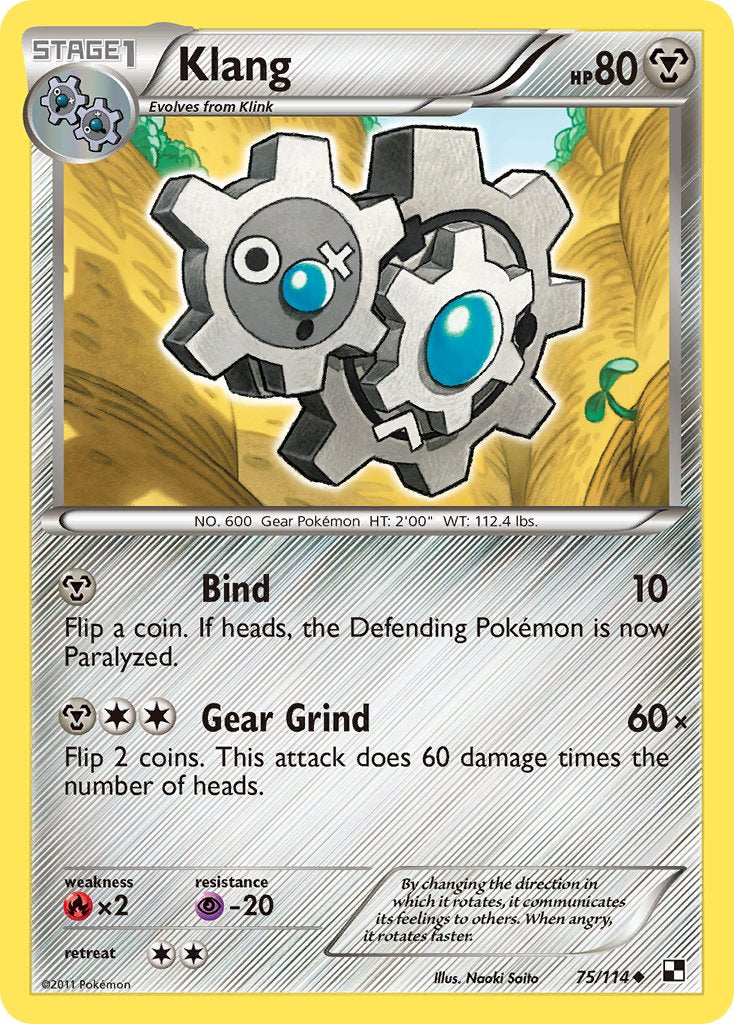 Klang (75/114) (Cracked Ice Holo) (Blister Exclusive) [Black & White: Base Set] | Game Haven TX