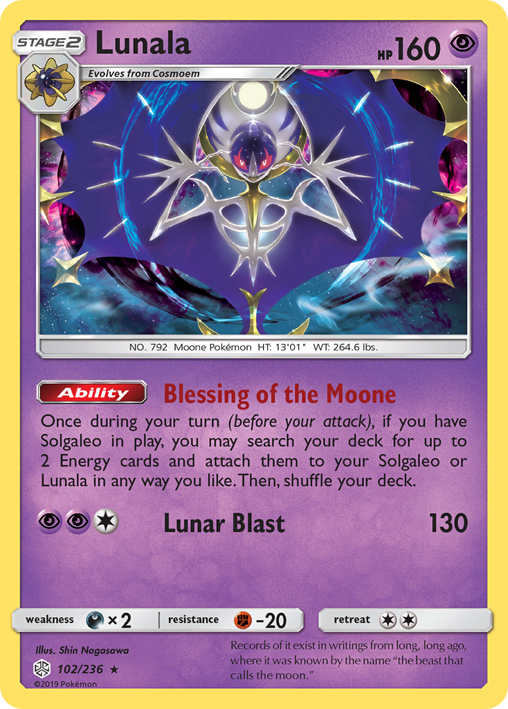 Lunala (102/236) [Sun & Moon: Cosmic Eclipse] | Game Haven TX