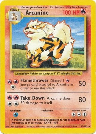Arcanine (23/102) [Base Set Unlimited] | Game Haven TX