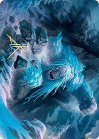 Icehide Troll Art Card (Gold-Stamped Signature) [Kaldheim: Art Series] | Game Haven TX