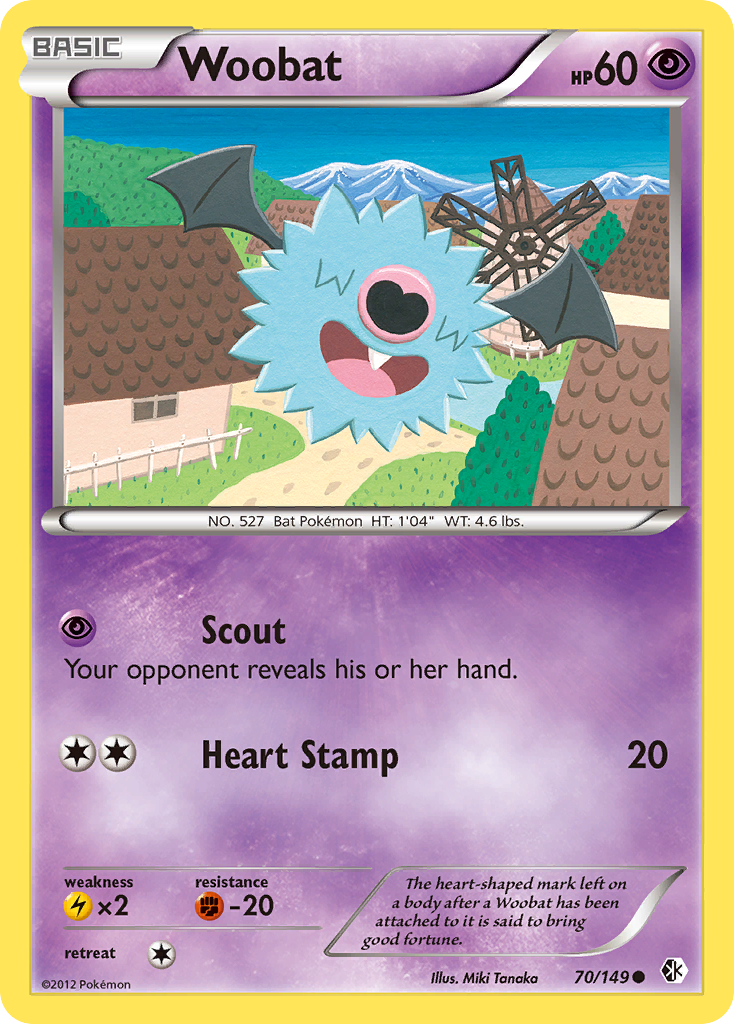 Woobat (70/149) [Black & White: Boundaries Crossed] | Game Haven TX