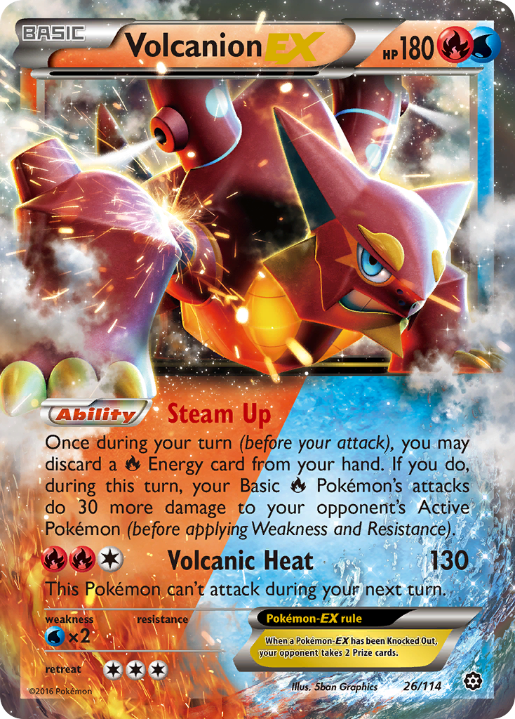 Volcanion EX (26/114) [XY: Steam Siege] | Game Haven TX