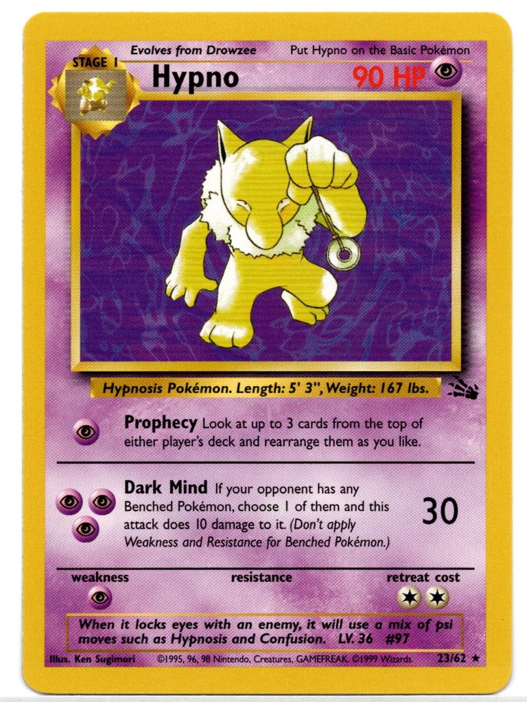 Hypno (23/62) [Fossil Unlimited] | Game Haven TX