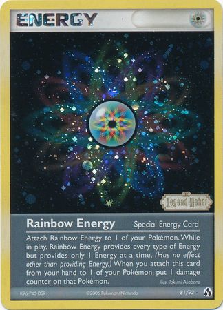 Rainbow Energy (81/92) (Stamped) [EX: Legend Maker] | Game Haven TX