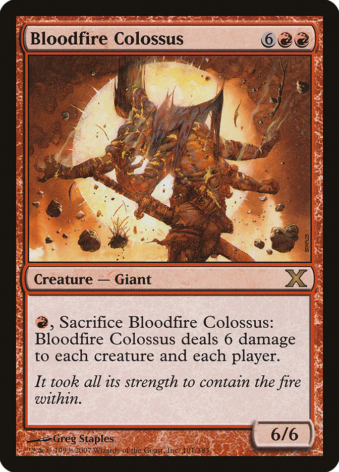 Bloodfire Colossus [Tenth Edition] | Game Haven TX