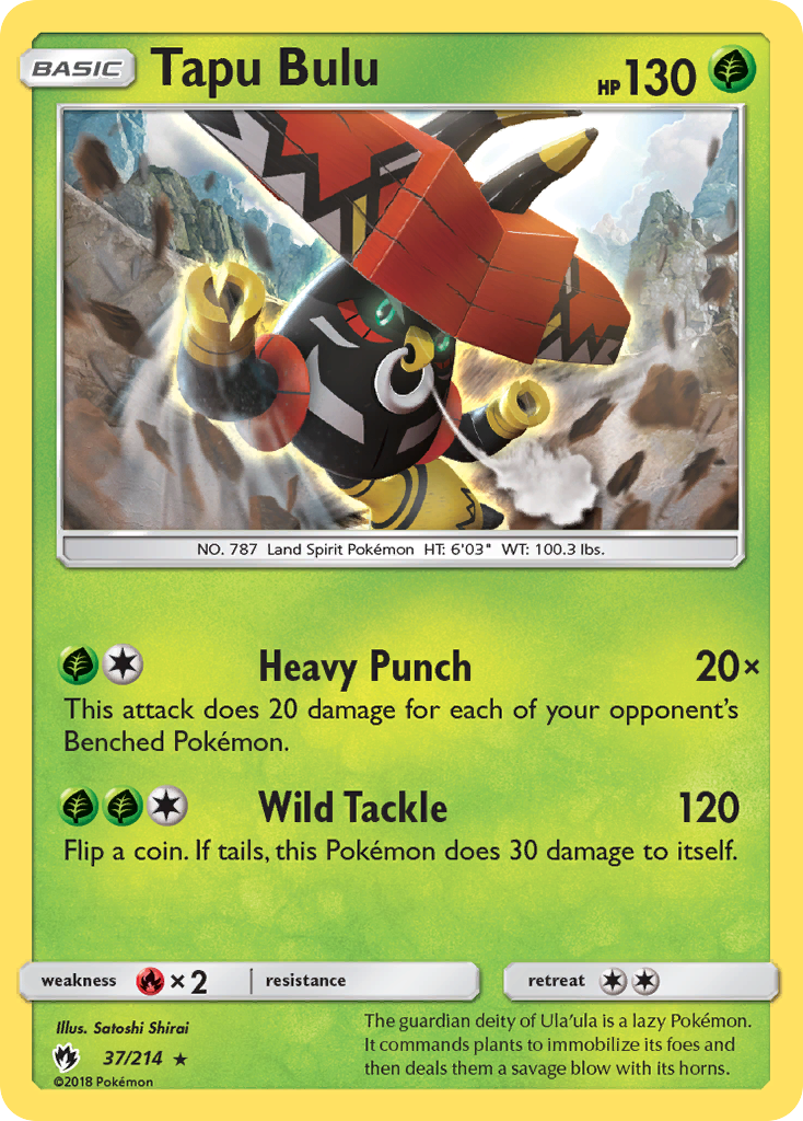 Tapu Bulu (37/214) [Sun & Moon: Lost Thunder] | Game Haven TX