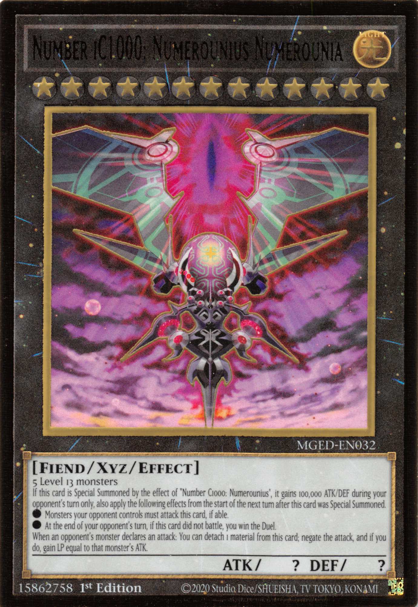 Number iC1000: Numerounius Numerounia [MGED-EN032] Gold Rare | Game Haven TX