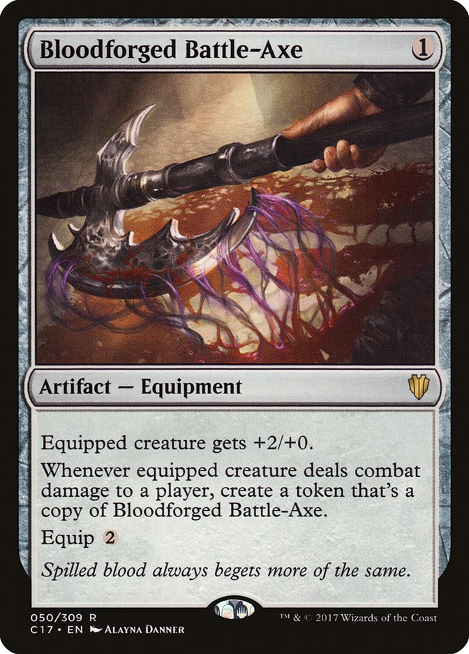 Bloodforged Battle-Axe [Commander 2017] | Game Haven TX