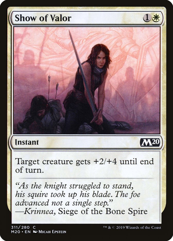 Show of Valor [Core Set 2020] | Game Haven TX