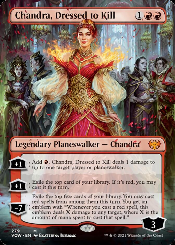 Chandra, Dressed to Kill (Borderless) [Innistrad: Crimson Vow] | Game Haven TX