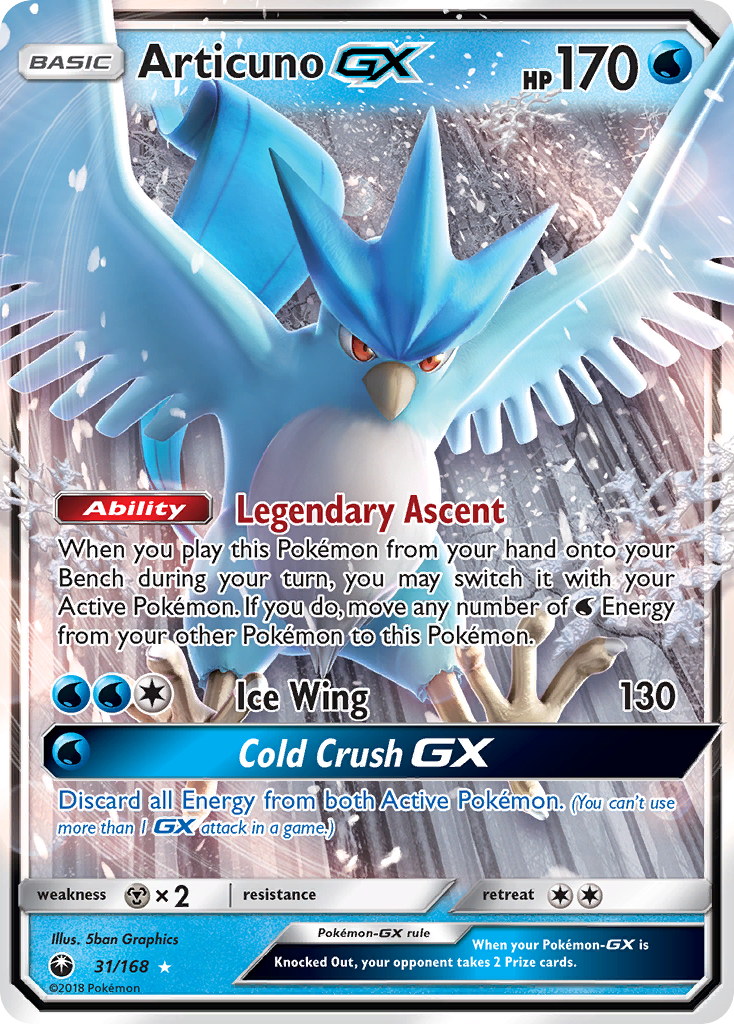 Articuno GX (31/168) [Sun & Moon: Celestial Storm] | Game Haven TX