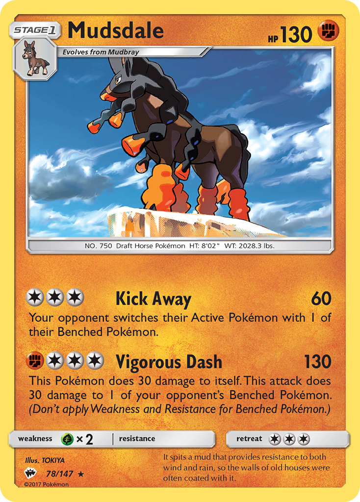 Mudsdale (78/147) [Sun & Moon: Burning Shadows] | Game Haven TX