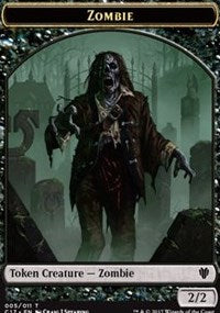 Zombie (005) // Gold (010) Double-sided Token [Commander 2017 Tokens] | Game Haven TX