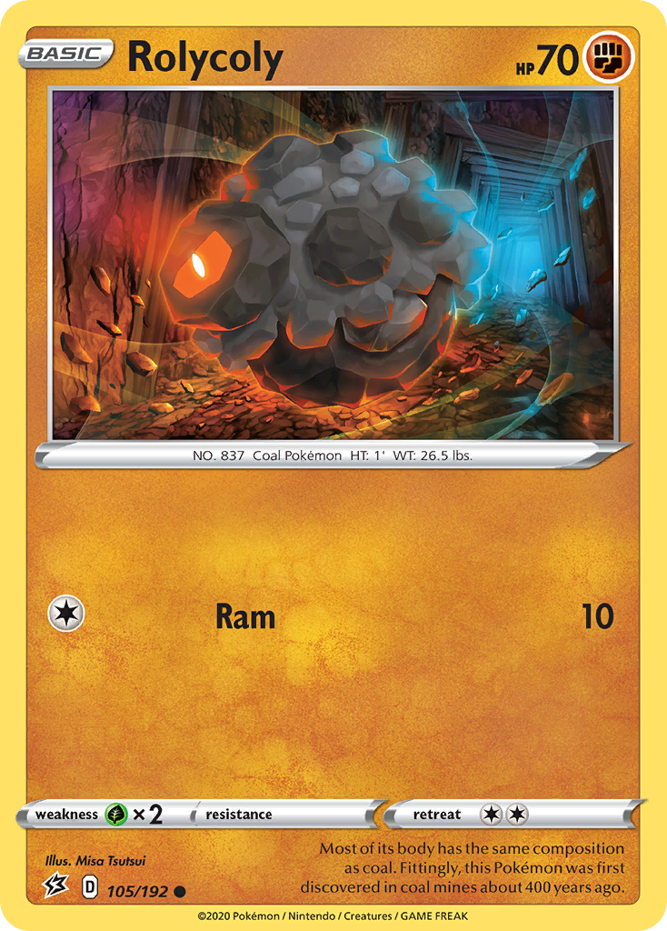 Rolycoly (105/192) [Sword & Shield: Rebel Clash] | Game Haven TX